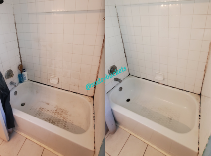 Shower in Brandon FL, Before and After Cleaning