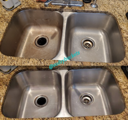 Kitchen Sink in Lithia, FL Before and After Cleaning