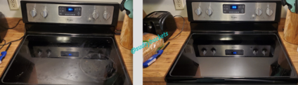 Stove in Valrico, FL Before and After Cleaning