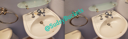Bathroom Sink in Riverview, Florida Before and After Cleaning