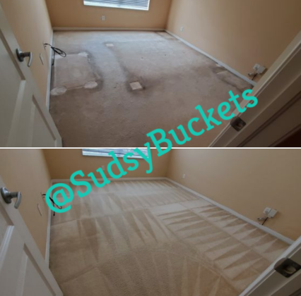 Before and After Removal of Stain in Valrico Home's Carpet