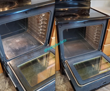 Before and After Cleaning the Interiors of Oven in Clearwater, FL