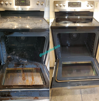 Before and After Cleaning the Interiors of Oven in Riverview, FL