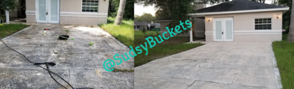 Image of Brandon House Before and After Pressure Washing