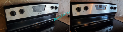 Image of Stove Before and After Cleaning in Apollo Beach FL