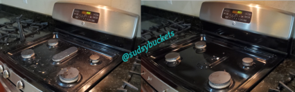Stove in Riverview, FL Before and After Cleaning